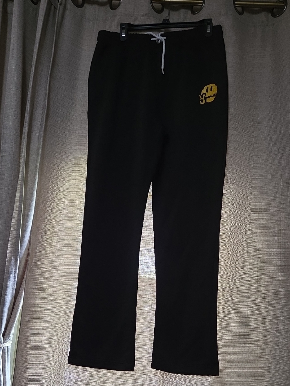 NFINITY Black Track Pants with Yellow Logo